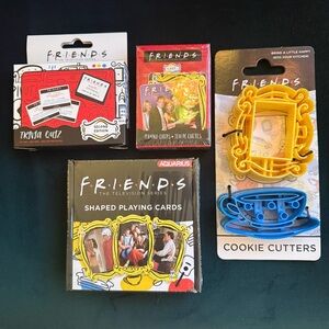 Friends Themed Playing Cards, Trivia Game and Cookie Cutter Set